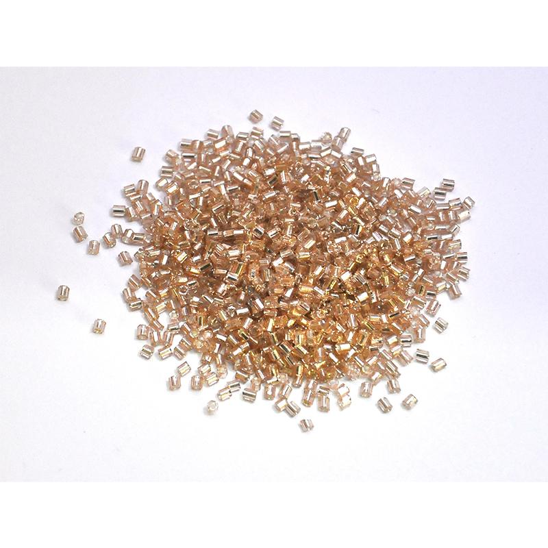 Cam Boru Boncuk Çap: 1 X 2,5 mm 20 gr Şampanya Renk